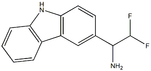 1-(9H-carbazol-3-yl)-2,2-difluoroethan-1-amine Structure
