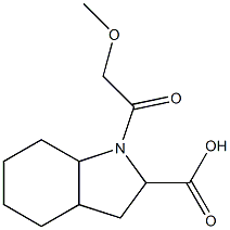 1-(methoxyacetyl)octahydro-1H-indole-2-carboxylic acid Struktur