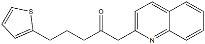 1-(quinolin-2-yl)-5-(thiophen-2-yl)pentan-2-one Structure