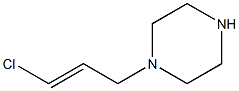 1-[(2E)-3-chloroprop-2-enyl]piperazine Struktur
