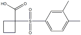 1-[(3,4-dimethylphenyl)sulfonyl]cyclobutanecarboxylic acid Structure