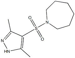 1-[(3,5-dimethyl-1H-pyrazol-4-yl)sulfonyl]azepane Struktur