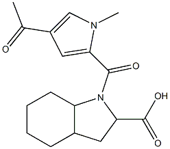 1-[(4-acetyl-1-methyl-1H-pyrrol-2-yl)carbonyl]octahydro-1H-indole-2-carboxylic acid Structure