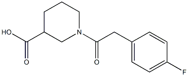 1-[(4-fluorophenyl)acetyl]piperidine-3-carboxylic acid Structure