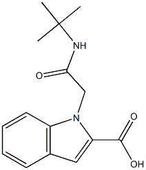 1-[(tert-butylcarbamoyl)methyl]-1H-indole-2-carboxylic acid Structure