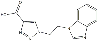 1-[2-(1H-1,3-benzodiazol-1-yl)ethyl]-1H-1,2,3-triazole-4-carboxylic acid Structure