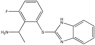1-[2-(1H-1,3-benzodiazol-2-ylsulfanyl)-6-fluorophenyl]ethan-1-amine Structure