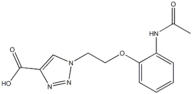 1-[2-(2-acetamidophenoxy)ethyl]-1H-1,2,3-triazole-4-carboxylic acid Struktur
