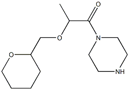 1-[2-(tetrahydro-2H-pyran-2-ylmethoxy)propanoyl]piperazine Structure