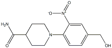  1-[4-(hydroxymethyl)-2-nitrophenyl]piperidine-4-carboxamide