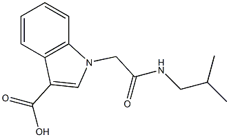 1-{[(2-methylpropyl)carbamoyl]methyl}-1H-indole-3-carboxylic acid Struktur