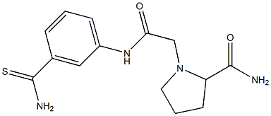 1-{[(3-carbamothioylphenyl)carbamoyl]methyl}pyrrolidine-2-carboxamide Struktur