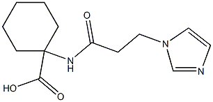 1-{[3-(1H-imidazol-1-yl)propanoyl]amino}cyclohexanecarboxylic acid Structure