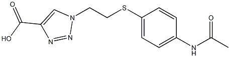 1-{2-[(4-acetamidophenyl)sulfanyl]ethyl}-1H-1,2,3-triazole-4-carboxylic acid Structure