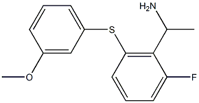 1-{2-fluoro-6-[(3-methoxyphenyl)sulfanyl]phenyl}ethan-1-amine 化学構造式