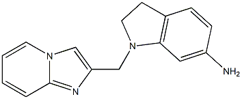 1-{imidazo[1,2-a]pyridin-2-ylmethyl}-2,3-dihydro-1H-indol-6-amine Struktur