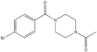 1-acetyl-4-(4-bromobenzoyl)piperazine Structure