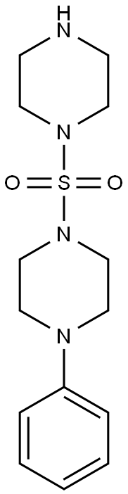 1-phenyl-4-(piperazine-1-sulfonyl)piperazine Struktur