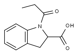 1-propanoyl-2,3-dihydro-1H-indole-2-carboxylic acid Structure