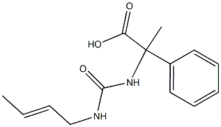 2-({[(2E)-but-2-enylamino]carbonyl}amino)-2-phenylpropanoic acid Struktur