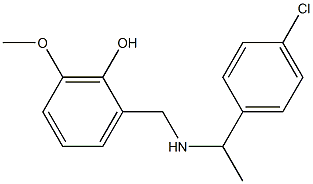 2-({[1-(4-chlorophenyl)ethyl]amino}methyl)-6-methoxyphenol Structure