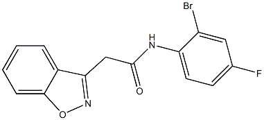 2-(1,2-benzoxazol-3-yl)-N-(2-bromo-4-fluorophenyl)acetamide Struktur