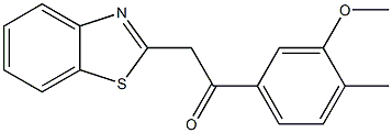 2-(1,3-benzothiazol-2-yl)-1-(3-methoxy-4-methylphenyl)ethan-1-one Structure
