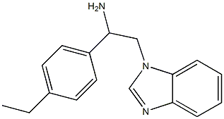 2-(1H-1,3-benzodiazol-1-yl)-1-(4-ethylphenyl)ethan-1-amine Struktur