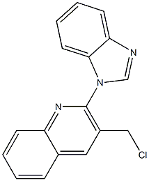 2-(1H-1,3-benzodiazol-1-yl)-3-(chloromethyl)quinoline Struktur