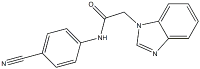2-(1H-1,3-benzodiazol-1-yl)-N-(4-cyanophenyl)acetamide Struktur