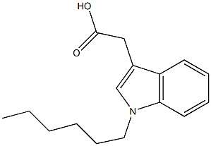 2-(1-hexyl-1H-indol-3-yl)acetic acid 结构式
