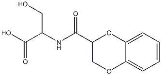 2-(2,3-dihydro-1,4-benzodioxin-2-ylformamido)-3-hydroxypropanoic acid Structure