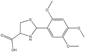 2-(2,4,5-trimethoxyphenyl)-1,3-thiazolidine-4-carboxylic acid Structure