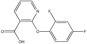 2-(2,4-difluorophenoxy)nicotinic acid Struktur