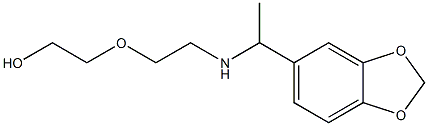 2-(2-{[1-(2H-1,3-benzodioxol-5-yl)ethyl]amino}ethoxy)ethan-1-ol Struktur
