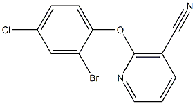 2-(2-bromo-4-chlorophenoxy)nicotinonitrile Structure