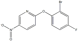 2-(2-bromo-4-fluorophenoxy)-5-nitropyridine Structure