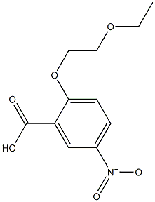 2-(2-ethoxyethoxy)-5-nitrobenzoic acid 结构式