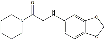 2-(2H-1,3-benzodioxol-5-ylamino)-1-(piperidin-1-yl)ethan-1-one Struktur