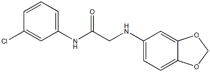 2-(2H-1,3-benzodioxol-5-ylamino)-N-(3-chlorophenyl)acetamide