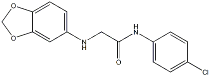 2-(2H-1,3-benzodioxol-5-ylamino)-N-(4-chlorophenyl)acetamide Structure