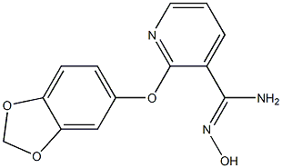 2-(2H-1,3-benzodioxol-5-yloxy)-N'-hydroxypyridine-3-carboximidamide Struktur