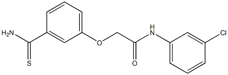2-(3-carbamothioylphenoxy)-N-(3-chlorophenyl)acetamide 结构式