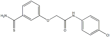 2-(3-carbamothioylphenoxy)-N-(4-chlorophenyl)acetamide Structure