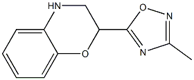 2-(3-methyl-1,2,4-oxadiazol-5-yl)-3,4-dihydro-2H-1,4-benzoxazine 结构式