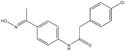 2-(4-chlorophenyl)-N-{4-[1-(hydroxyimino)ethyl]phenyl}acetamide 结构式