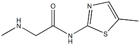 2-(methylamino)-N-(5-methyl-1,3-thiazol-2-yl)acetamide Struktur