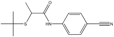 2-(tert-butylsulfanyl)-N-(4-cyanophenyl)propanamide Struktur