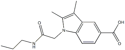 2,3-dimethyl-1-[(propylcarbamoyl)methyl]-1H-indole-5-carboxylic acid Structure
