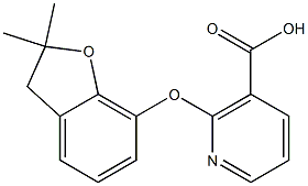 2-[(2,2-dimethyl-2,3-dihydro-1-benzofuran-7-yl)oxy]nicotinic acid Structure